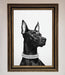 Black Doberman Diamond Neckless Framed Poster - Hi Society