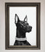 Black Doberman Diamond Neckless Framed Poster - Hi Society