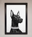 Black Doberman Diamond Neckless Framed Poster - Hi Society