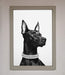 Black Doberman Diamond Neckless Framed Poster - Hi Society