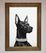 Black Doberman Diamond Neckless Framed Poster - Hi Society