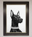 Black Doberman Diamond Neckless Framed Poster - Hi Society