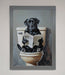Black Lab On The Toilet Framed Poster - Hi Society