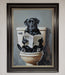 Black Lab On The Toilet Framed Poster - Hi Society