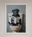 Black Lab On The Toilet Framed Poster - Hi Society