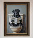Black Lab On The Toilet Framed Poster - Hi Society