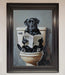 Black Lab On The Toilet Framed Poster - Hi Society