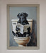 Black Lab On The Toilet Framed Poster - Hi Society