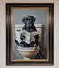 Black Lab On The Toilet Framed Poster - Hi Society