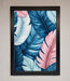 Blue And Pink Feathers Abstract Framed Print - Hi Society