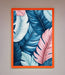 Blue And Pink Feathers Abstract Framed Print - Hi Society