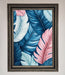 Blue And Pink Feathers Abstract Framed Print - Hi Society