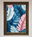 Blue And Pink Feathers Abstract Framed Print - Hi Society