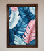 Blue And Pink Feathers Abstract Framed Print - Hi Society
