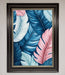 Blue And Pink Feathers Abstract Framed Print - Hi Society