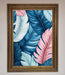 Blue And Pink Feathers Abstract Framed Print - Hi Society