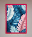 Blue And Pink Feathers Abstract Framed Print - Hi Society