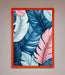 Blue And Pink Feathers Abstract Framed Print - Hi Society
