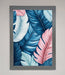 Blue And Pink Feathers Abstract Framed Print - Hi Society