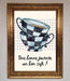 Blue Teacup Stack Kitchen Framed Wall Art - Hi Society
