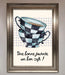 Blue Teacup Stack Kitchen Framed Wall Art - Hi Society