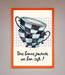 Blue Teacup Stack Kitchen Framed Wall Art - Hi Society