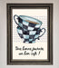 Blue Teacup Stack Kitchen Framed Wall Art - Hi Society