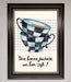 Blue Teacup Stack Kitchen Framed Wall Art - Hi Society
