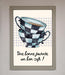 Blue Teacup Stack Kitchen Framed Wall Art - Hi Society