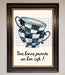 Blue Teacup Stack Kitchen Framed Wall Art - Hi Society