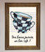 Blue Teacup Stack Kitchen Framed Wall Art - Hi Society