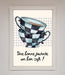 Blue Teacup Stack Kitchen Framed Wall Art - Hi Society
