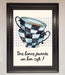 Blue Teacup Stack Kitchen Framed Wall Art - Hi Society