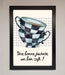 Blue Teacup Stack Kitchen Framed Wall Art - Hi Society