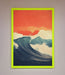 Blue Waves Crash Red Sunset Framed Poster - Hi Society