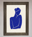 Blue Woman Matisse Style Framed Poster - Hi Society