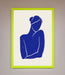 Blue Woman Matisse Style Framed Poster - Hi Society