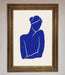 Blue Woman Matisse Style Framed Poster - Hi Society