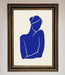 Blue Woman Matisse Style Framed Poster - Hi Society
