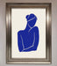Blue Woman Matisse Style Framed Poster - Hi Society