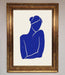 Blue Woman Matisse Style Framed Poster - Hi Society