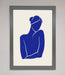 Blue Woman Matisse Style Framed Poster - Hi Society
