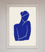 Blue Woman Matisse Style Framed Poster - Hi Society