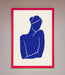 Blue Woman Matisse Style Framed Poster - Hi Society