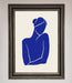 Blue Woman Matisse Style Framed Poster - Hi Society