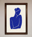 Blue Woman Matisse Style Framed Poster - Hi Society