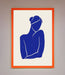 Blue Woman Matisse Style Framed Poster - Hi Society