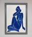 Blue Woman Pose Matisse Style Framed Print - Hi Society