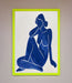 Blue Woman Pose Matisse Style Framed Print - Hi Society