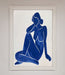 Blue Woman Pose Matisse Style Framed Print - Hi Society